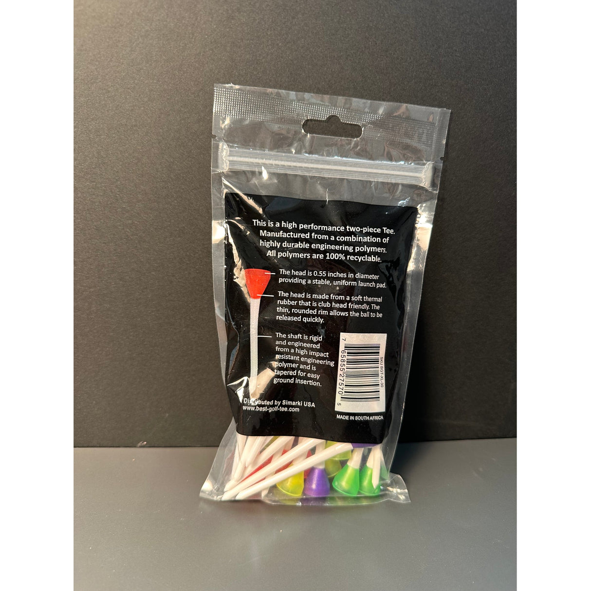 Simarki UNBREAKABLE Plastic White Neon Tees 3" (30 pack)