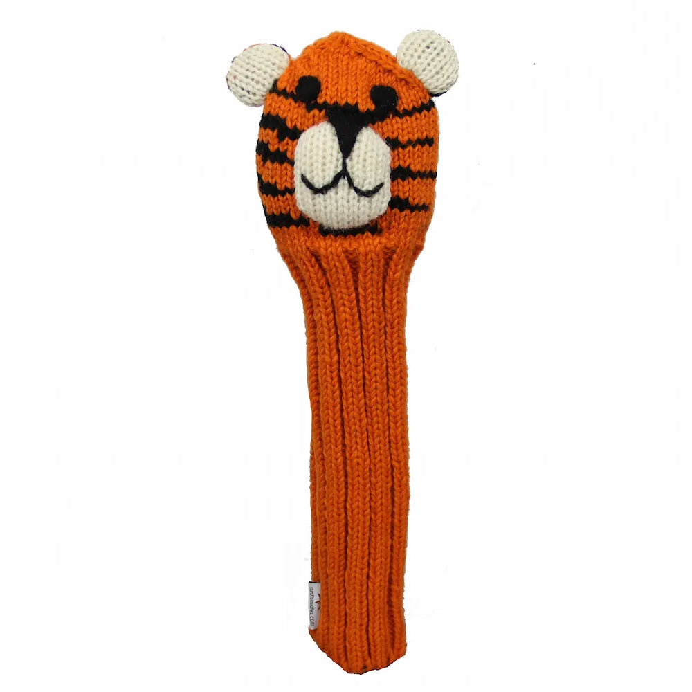 Knit Animal Headcover - Tiger